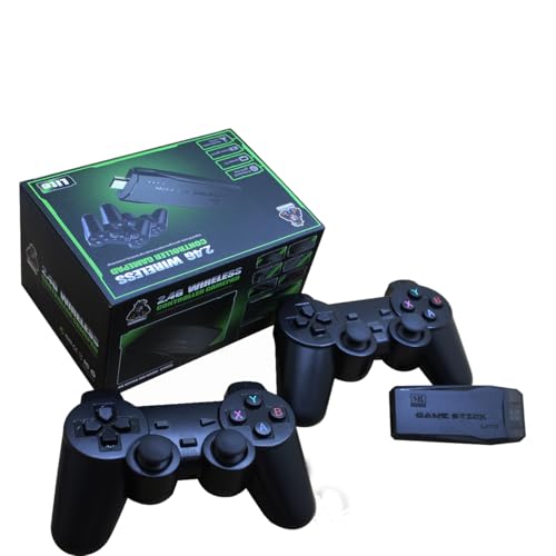 Retro Game Stick-Retro Game Console,Plug and Play Video Game Console Built in 20500+Games,Dual 2.4G Wireless Controllers (64G)