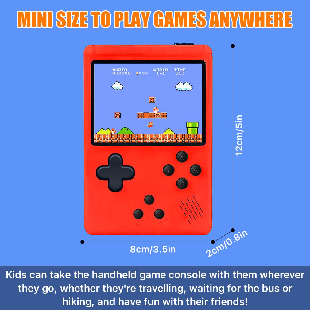 dayangdong Handheld Game Console for Kids - 500 Retro Video Games with Gamepad - 3.0" LCD Screen - Portable Game Player with Rechargeable Battery - Mini Electronic Toy Gift for Boys and Girls