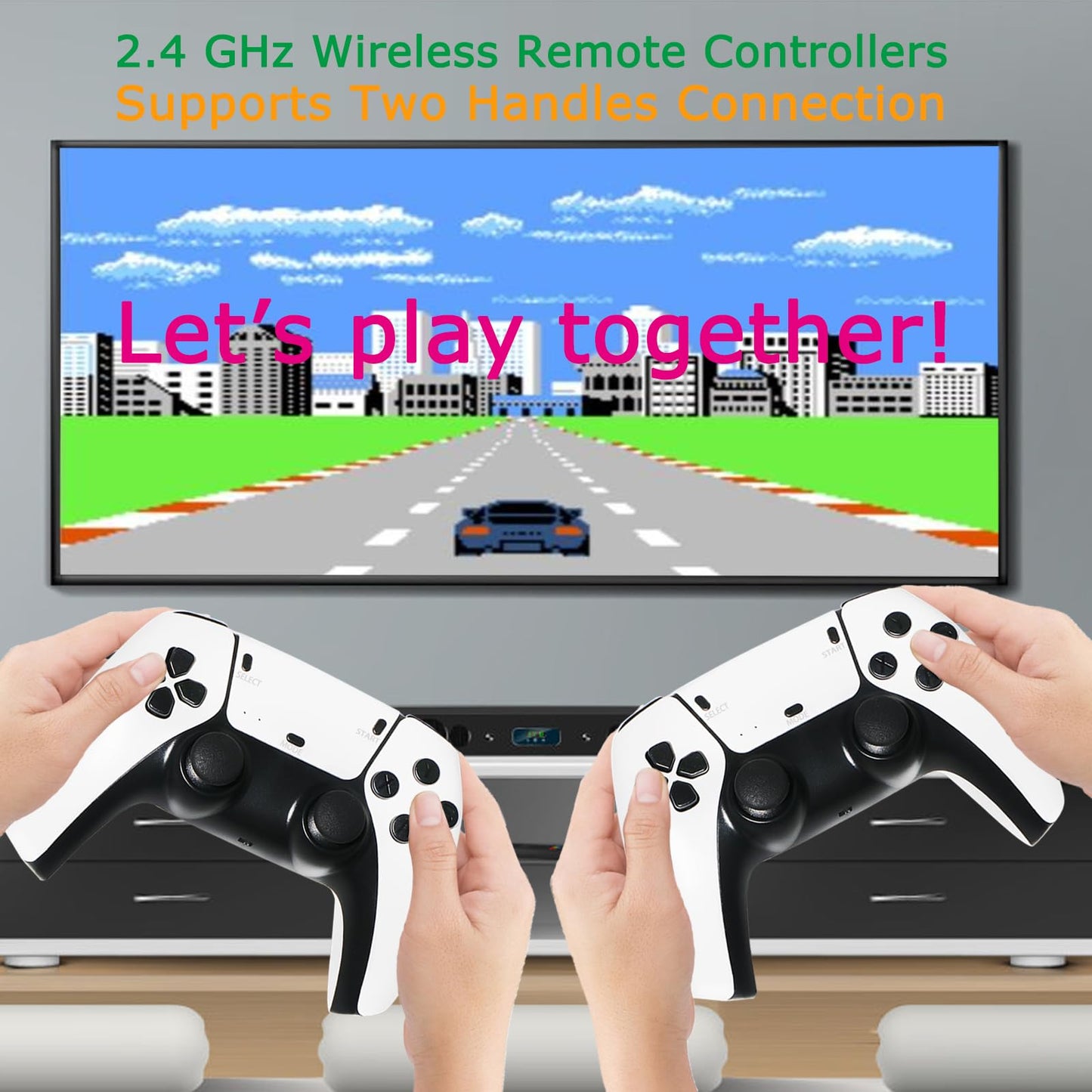 Retro Game Console, Plug and Play Video Game Console Built in 20000+ Games, 23 Classic Emulators, 4K High Definition HDMI Output for TV with Dual Controllers